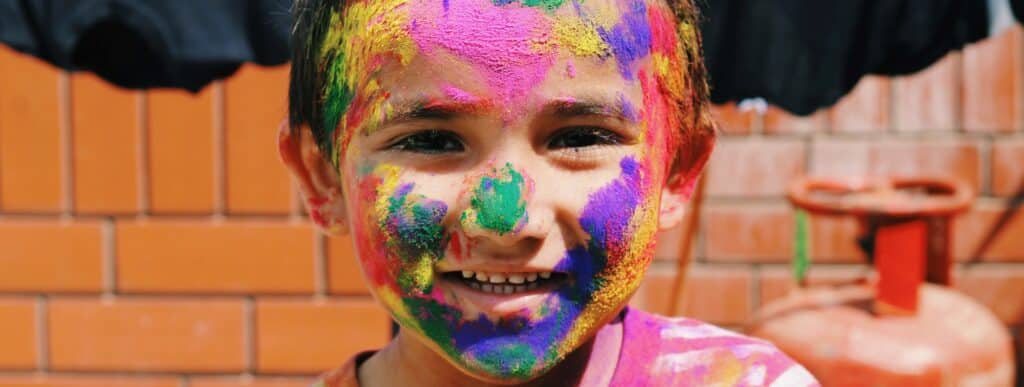 Kid with Paint