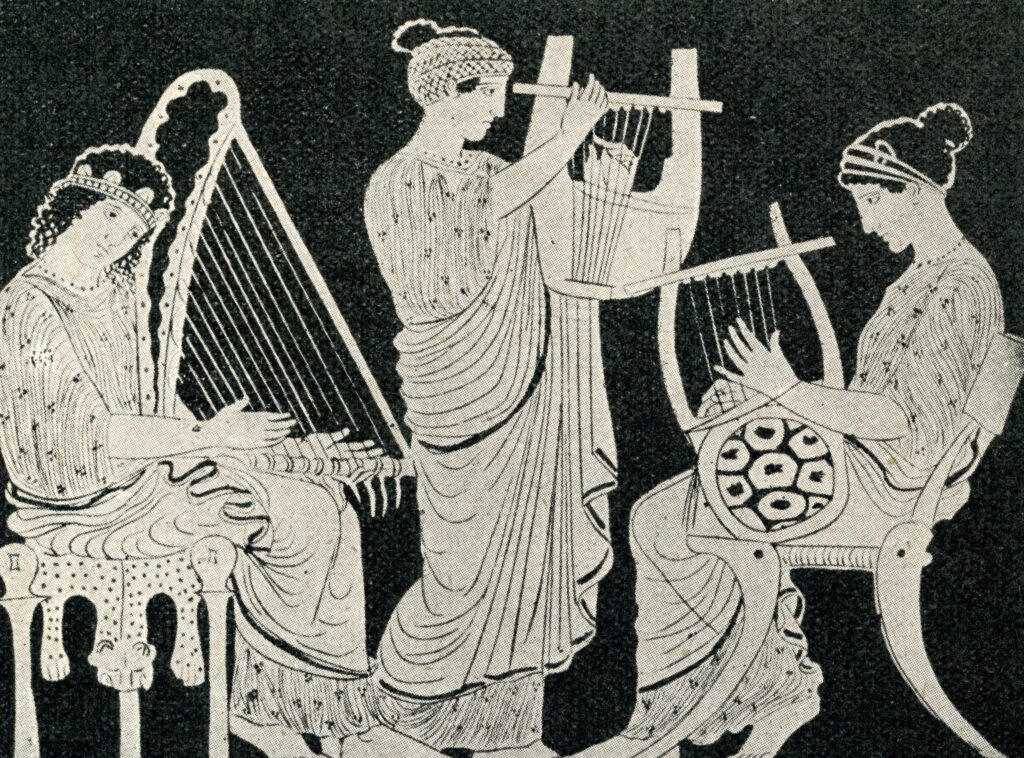 Drawing of Music in Greece